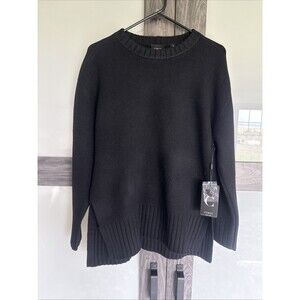 Cyrus Sweater Womens S Black Ribbed Lightweight Oversized Soft Comfort New